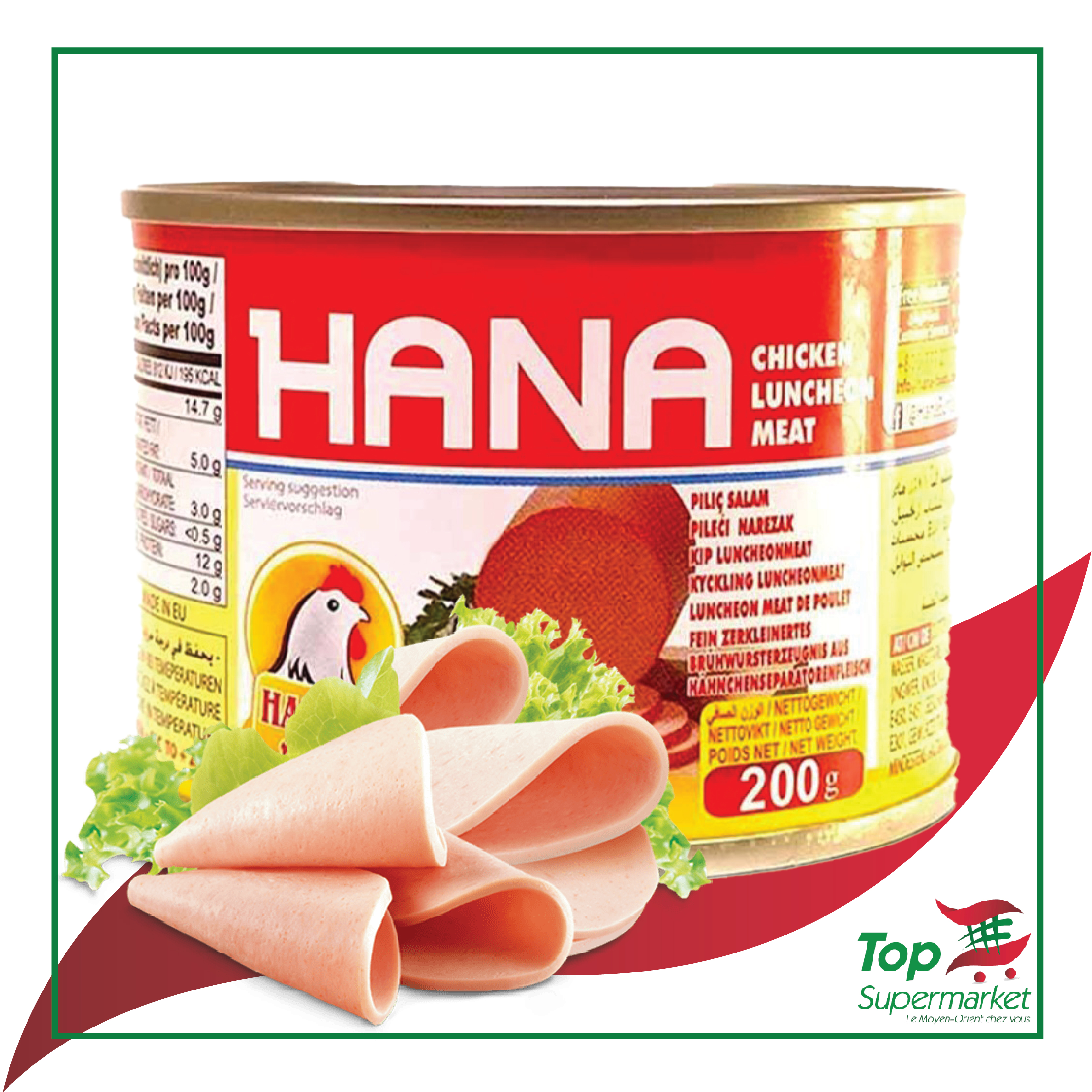 Hana mortadelle de poulet 200gr rond HALAL